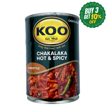 Load image into Gallery viewer, KOO Chakalaka Hot &amp; Spicy 410g - The Savanna