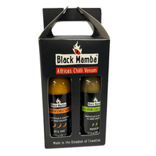 Load image into Gallery viewer, Black Mamba Chilli Venom 4x50ml Gift Pack - The Savanna