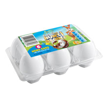 Load image into Gallery viewer, Pack of six Beacon Easter eggs in a transparent plastic container with a colourful label on a white background.