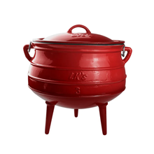 Load image into Gallery viewer, LKs Potjie Pot (red) Size 3 Legged