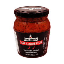Load image into Gallery viewer, Black Mamba Basil &amp; Cayenne Pesto 210g - The Savanna