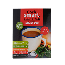 Load image into Gallery viewer, Carb Smart Instant Soup Beef &amp; Veg 68g