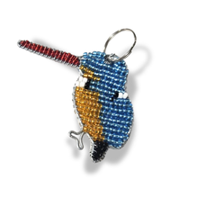 Load image into Gallery viewer, Beaded Keyring Kingfisher