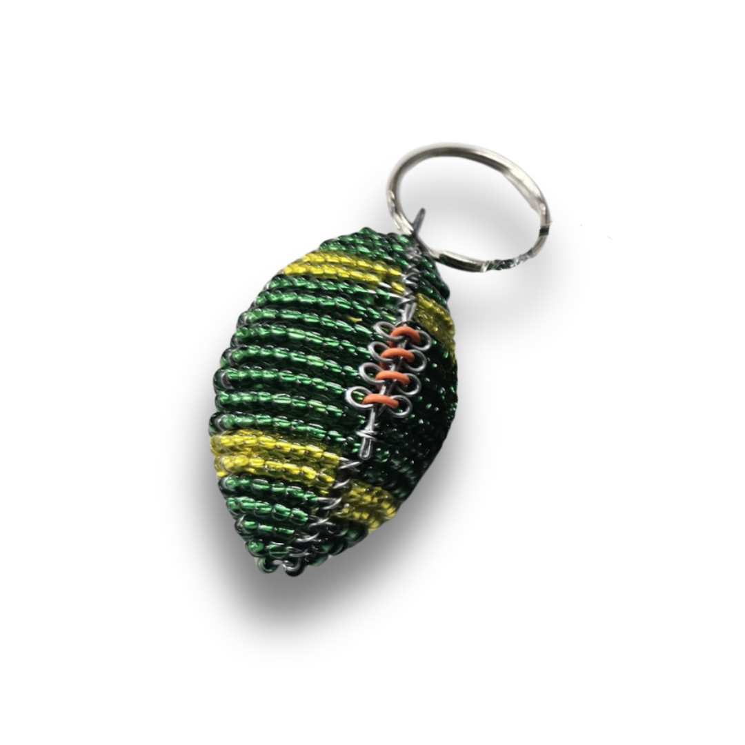 Beaded Keyring Rugby Ball