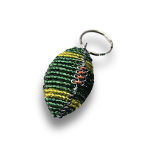 Load image into Gallery viewer, Beaded Keyring Rugby Ball