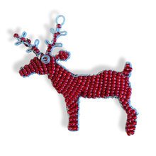 Load image into Gallery viewer, Beaded Christmas Ornament - Reindeer - The Savanna