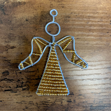 Load image into Gallery viewer, Beaded Christmas Ornament - Gold Angel - The Savanna