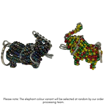 Load image into Gallery viewer, Beaded Keyring - Elephant