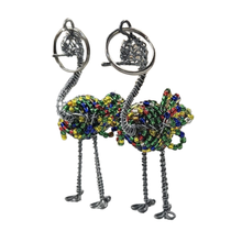 Load image into Gallery viewer, Beaded Keyring - Ostrich