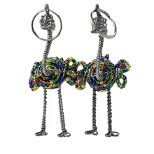 Load image into Gallery viewer, Beaded Keyring - Ostrich