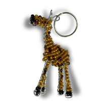 Load image into Gallery viewer, Beaded Keyring - Giraffe