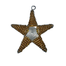 Load image into Gallery viewer, Beaded Christmas Ornament - Star (Various Colours) - The Savanna