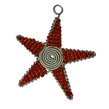 Load image into Gallery viewer, Beaded Christmas Ornament - Star (Various Colours) - The Savanna