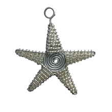 Load image into Gallery viewer, Beaded Christmas Ornament - Star (Various Colours) - The Savanna