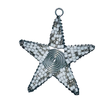 Load image into Gallery viewer, Beaded Christmas Ornament - Star (Various Colours) - The Savanna